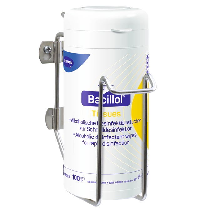Packshot Wall holder Surface with Bacillol Tissues